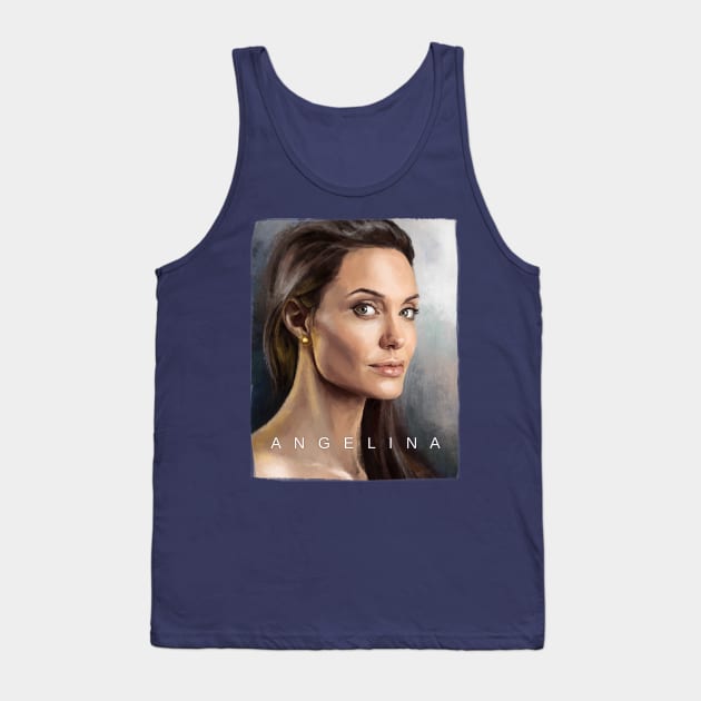 Angelina Jolie portrait Tank Top by irenkonst